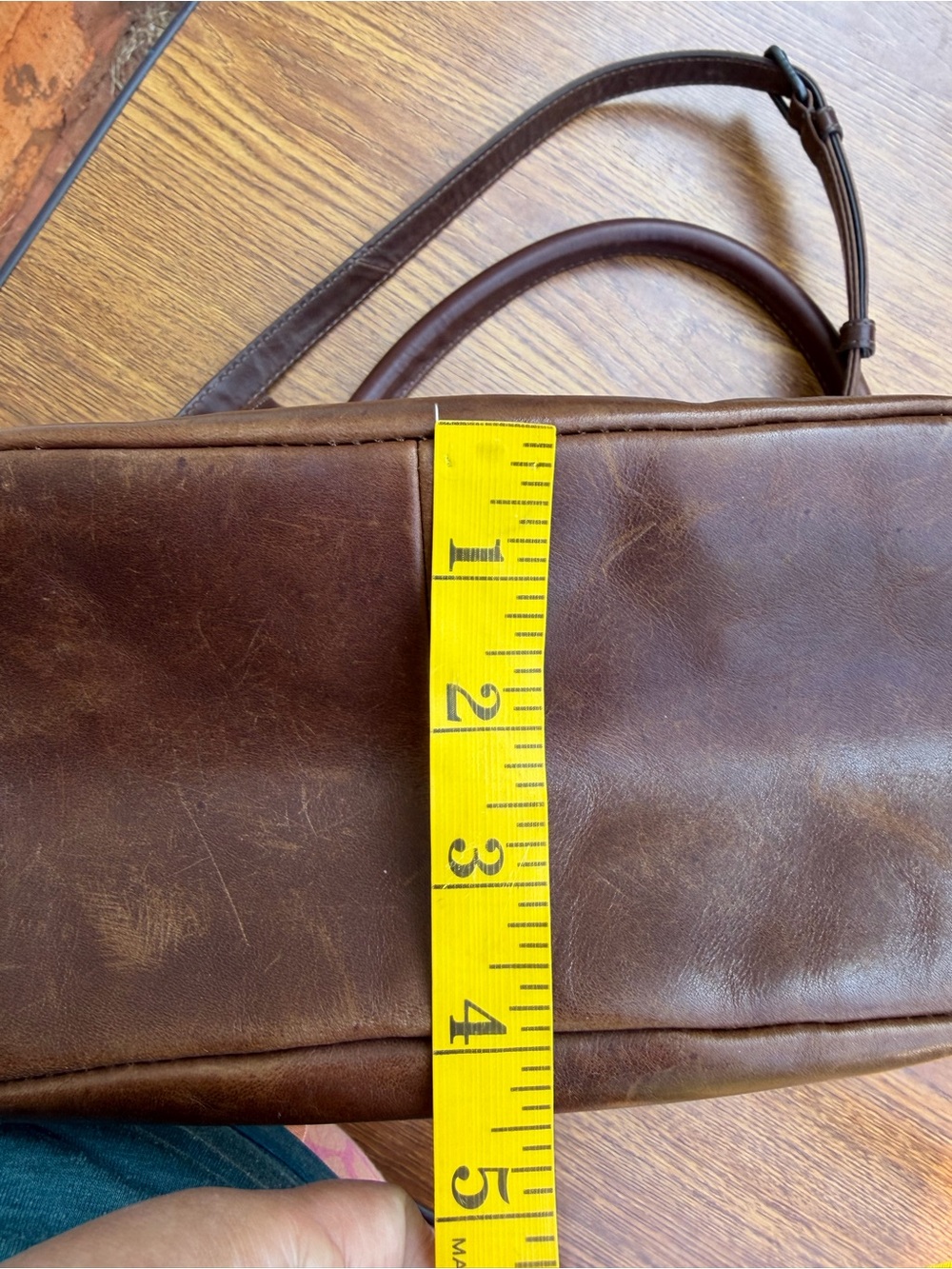 Frye Melissa Leather Convertible Hobo Crossbody Shoulder Bag Brown - Picture 5 of 16